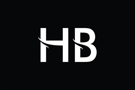 hb monogram logo design  vectorseller thehungryjpeg