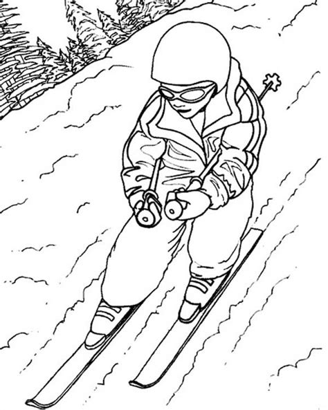 draw people skiing coloring page coloring sky
