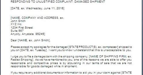 apology letter  customer  damaged goods