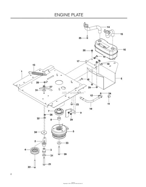 husqvarna rz    parts diagram  engine plate