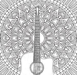 adult coloring pages guitar  adult coloring pages coloring