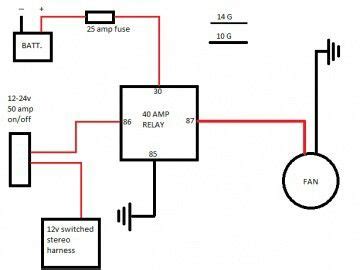 diy radiator fan relay radiator fan relay diagram