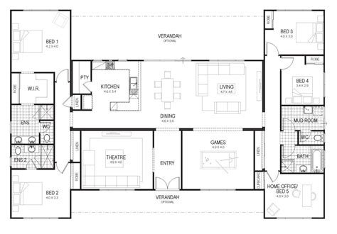 floor plan friday country home    family  bedroom house plans home design floor
