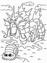 Coloring Gyarados Omanyte Pokemon Pages Water Flying Colouring Pokémon Para Colorir Two Popular sketch template
