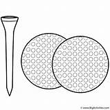 Coloring Golf Tee Balls Sports Fathers Father Mother Print Bigactivities Happy sketch template