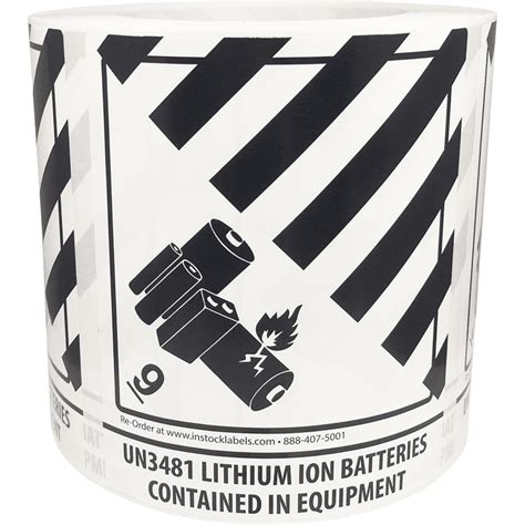hazardous material lithium ion batteries contained  equipment