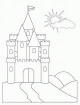 Pages Castles Palaces Castle Coloring Colouring Template Colou Disney sketch template