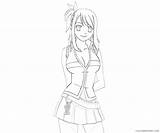 Fairy Tail Lucy Pages Coloring Smile Coloring4free Related Posts Natsu sketch template