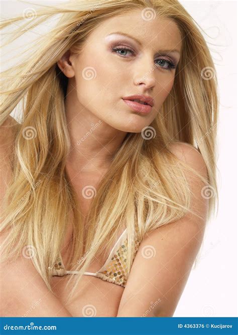 blond model  stock photo image  charm modeling
