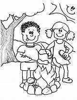 Camping Coloring Pages Theme Getcolorings sketch template