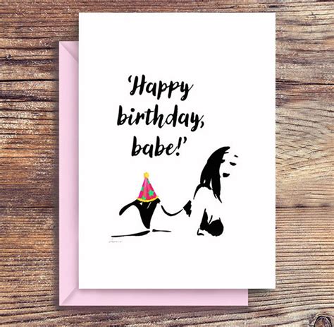 Happy Birthday Funny Printable Card Sexy Happy Birthday Etsy