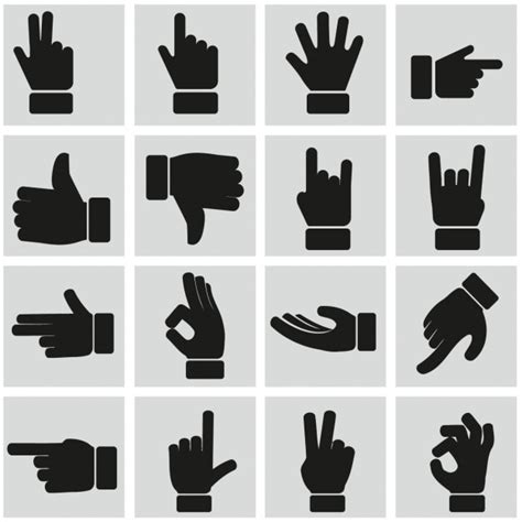 hand signs vector