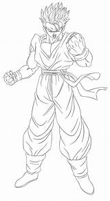 Gohan Goku Dbz Ssj Definitivo Dragón Andrewdb13 Lapiz sketch template