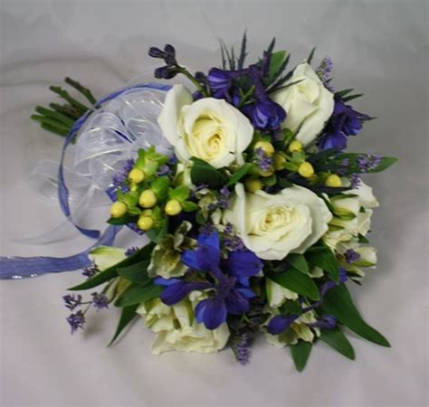 blue prom flowers lesbian couples with man
