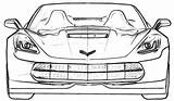Corvette Pages Coloring Stingray C7 Colouring Car Printable Corvet Template Corvettes Race Print Carscoloring sketch template