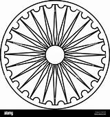 Chakra Ashoka Symbol Flag Indian Stock Alamy Vector Shopping Cart sketch template