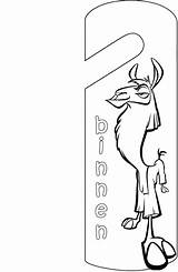 Coloring Pages Door Hanger Knock Kids Coloringpages1001 Please Template sketch template