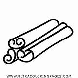 Cinnamon Coloring Sticks Line Pages Color Drawing Cinnamomum Verum Book Seasoning Save sketch template