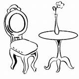 Mesinha Cadeira Tisch Cabeceira Malvorlage Tudodesenhos Stuhl Coole sketch template