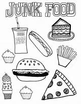 Food Coloring Pages Printable Kids Healthy Junk Unhealthy Baby Preschool Packets Alive Nutrition Worksheet Print Template Easy Lessons Worksheets Eating sketch template