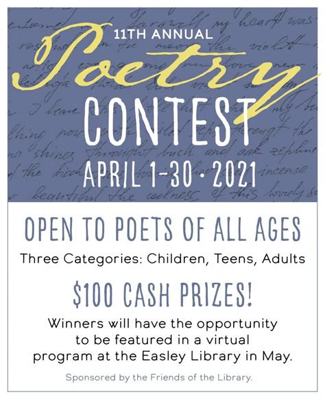 poetry contest pickens county library system