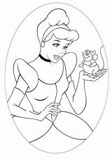 Cinderella Coloring Pages Mice Gus Princess Colornimbus sketch template