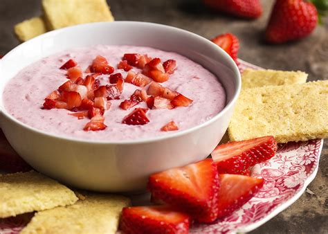 strawberry shortcake dip just a little bit of bacon