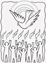 Espiritu święta Pentecost sketch template