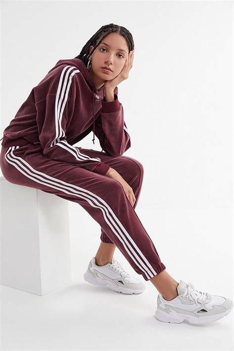 adidas velvet  stripes track pants cozy sweatpants  popsugar fitness photo