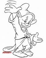 Dopey Dwarf Coloring Pages Disney Snow Drawing Grumpy Dwarfs Seven Colouring Printable Sleepy Book Cartoon Waving Gif Sheets Drawings Evil sketch template