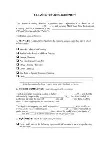 cleaning contract form  printable documents