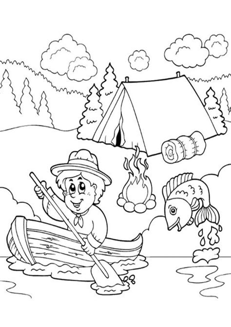 easy  print camping coloring pages tulamama