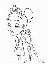 Coloring Princess Tiana Pages Printable Recommended Color sketch template