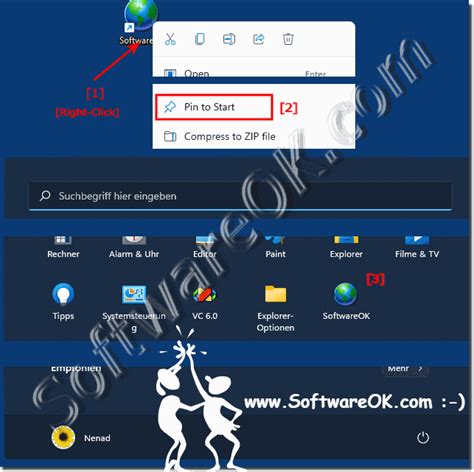 create  internet shortcut   windows  start menu