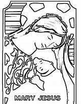 Mary Coloring Mother Pages sketch template