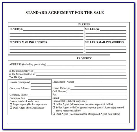 house sale agreement template south africa