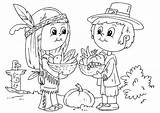 Coloring Pilgrim Pages Printable Native Pilgrims American Thanksgiving Kids Do sketch template