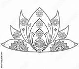 Mandala Colorare Da Di Loto Fiore Lotus Flower Vector Coloring Illustration Book Vettoriale Comp Contents Similar Search sketch template
