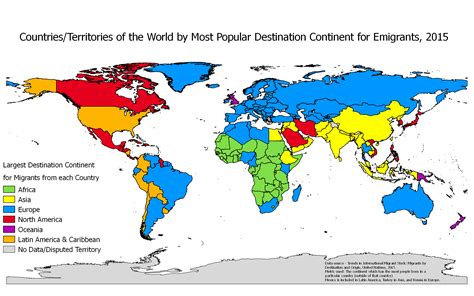 Countries Of The World By Most Popular Destination Continent For