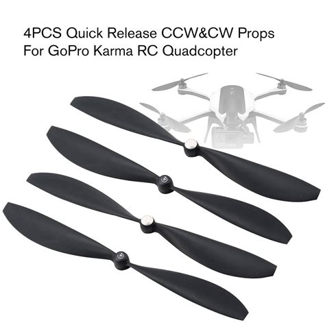 pair quick release replacement propellers ccwcw props  gopro karma drone  drone