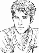 Darren Criss sketch template