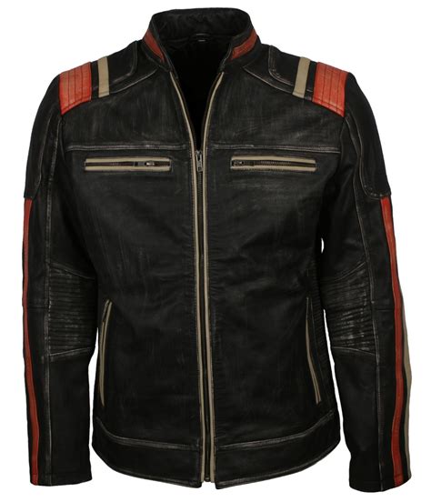 retro distressed black vintage leather jacket  leather mart