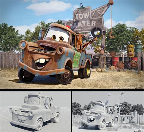 tow mater tribute  daniele tow mater towing pixar characters