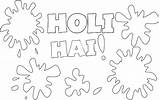 Holi Coloring Pages Festival Colouring Happy Baisakhi Vaisakhi Drawing Kids Printable Greeting Blank Print India sketch template
