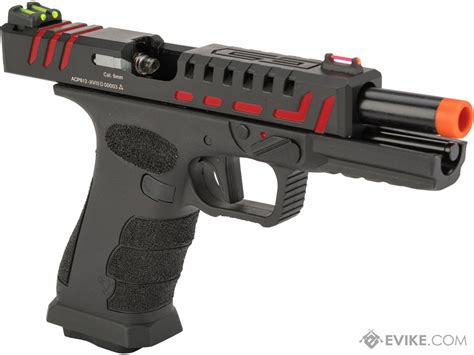 aps xtp scorpion  gas blowback airsoft pistol color black red