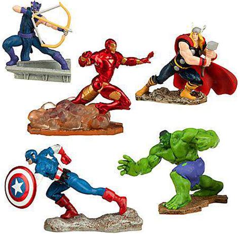 disney marvel avengers avengers assemble exclusive  piece pvc figure set toywiz