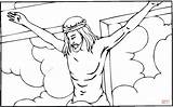 Cristo Croce Crucificado Dibujo Gesu Supercoloring Yesus Viernes sketch template