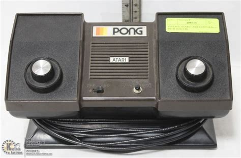 vintage atari pong game console  built