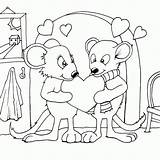 Valentine Mice Coloring Sharing Seipp Dave Drawn sketch template