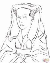 Coloring Van Eyck Pages Famous Paintings Margareta Jan Printable Drawing sketch template
